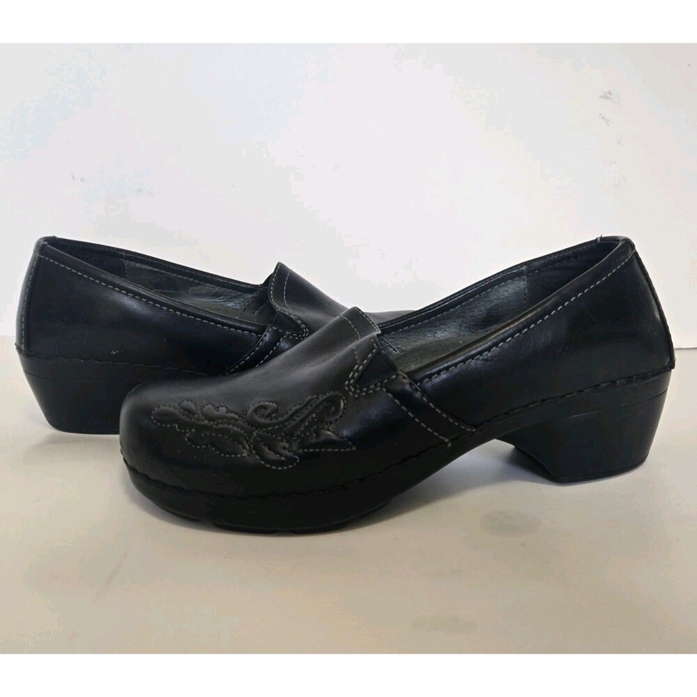 Dansko Clogs Womens US 8 EU 38 Sage Floral Black Boho Comfort Nursing